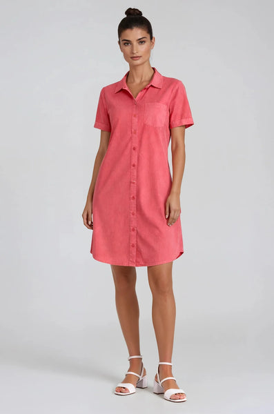 CARRELI T-2025 TENCEL MIDI DRESS – CORAL