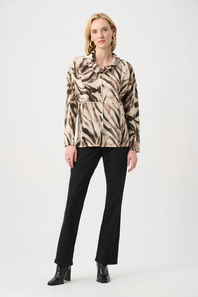 Joseph Ribkoff 263208 Lurex Sweater Animal Print Boxy Tunic
