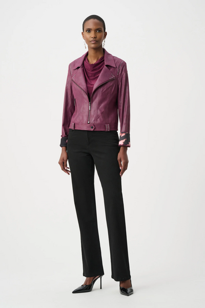 Joseph Ribkoff 263907 Foiled Faux Suede Fitted Jacket
