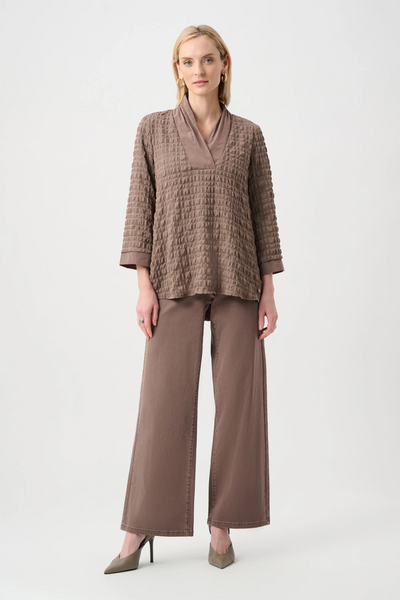 Joseph Ribkoff 263095 Bubble Jacquard & Memory Straight Top