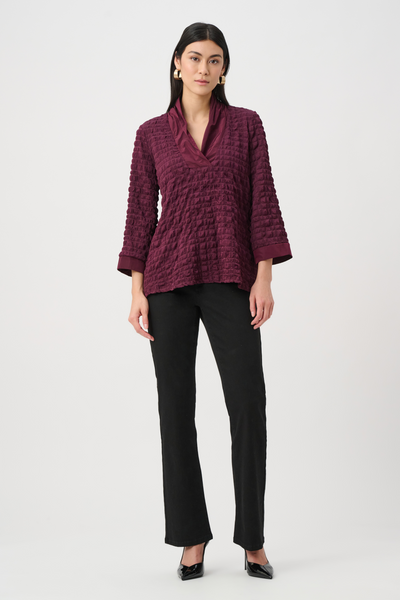 Joseph Ribkoff 263095 Bubble Jacquard & Memory Straight Top
