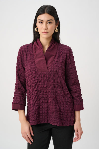 Joseph Ribkoff 263095 Bubble Jacquard & Memory Straight Top