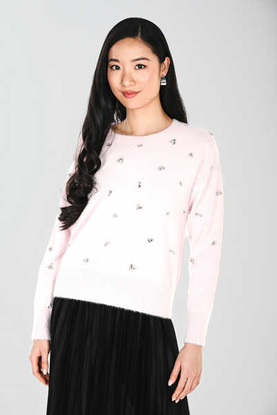 Frank Lyman 264831 Jewels Crew Neck Pullover