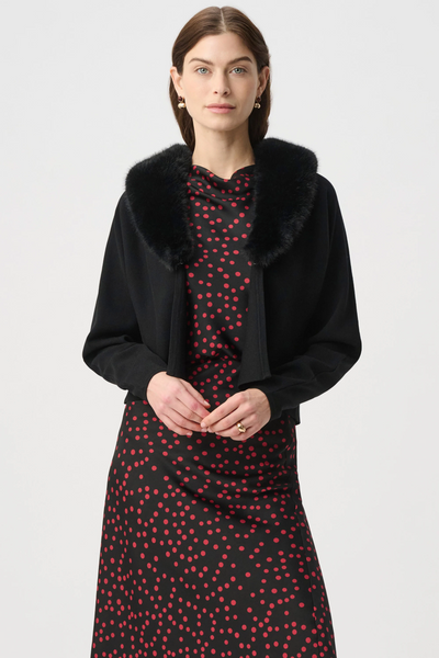 Joseph Ribkoff 264955 Removable Faux Fur Collar Cover‑Up