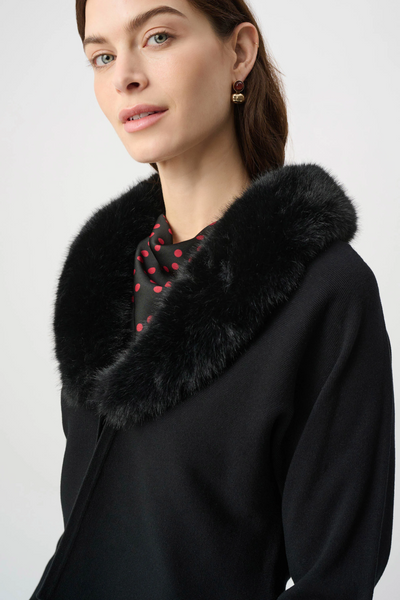 Joseph Ribkoff 264955 Removable Faux Fur Collar Cover‑Up