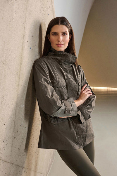 Joseph Ribkoff 263633  Feather Yarn Knit Coat With Detachable Faux Fur Collar