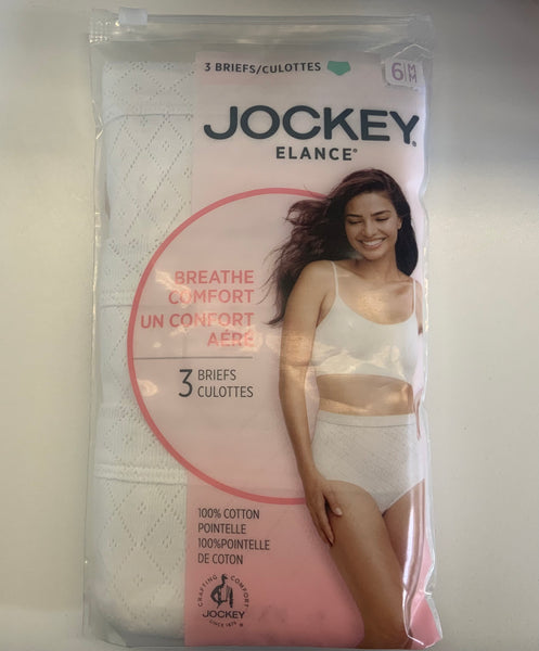 JOCKEY ELANCE 7419 100% COTTON BRIEF 3 PACK OF  3 COLOURS