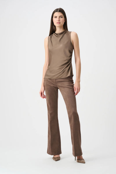 JOSEPH RIBKOFF 263160 Scuba Suede Flared Pull-On Pants