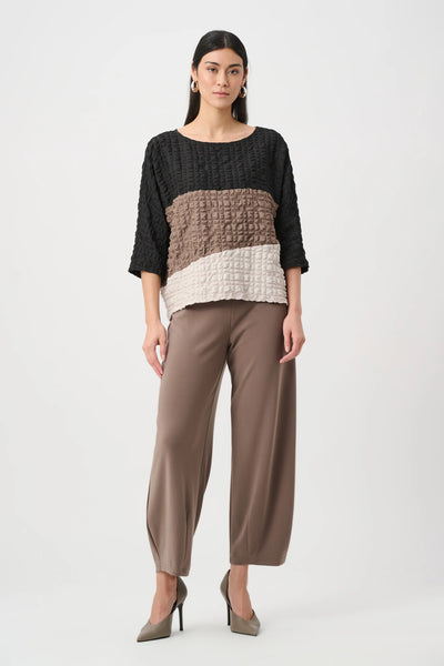 Joseph Ribkoff 263199 Bubble Jacquard Color Block Boxy Tunic