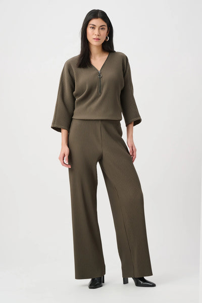 Joseph Ribkoff 254006 Pleated Scuba Crepe Wide-Leg Pants