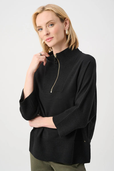 JOSEPH RIBKOFF 263937 Brushed Viscose And Nylon Funnel-Neck Sweater