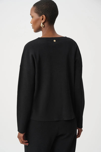 JOSEPH RIBKOFF 263961 Asymmetric Sweater With Metal Stud Detail