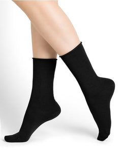 BLEUFORET 6700 Roll Top Wool Socks with cotton lining 4 colours