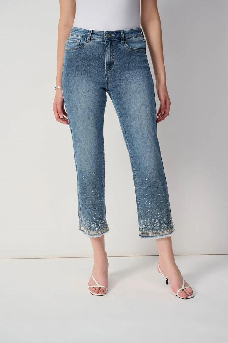 JOSEPH RIBKOFF 251956 STRAIGHT FIT CROP STRETCH JEANS