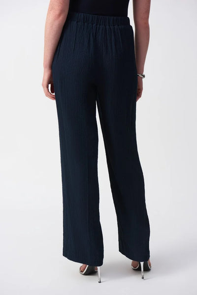 JOSEPH RIBKOFF 251293 Seersucker Wide Leg Pull-On Pants