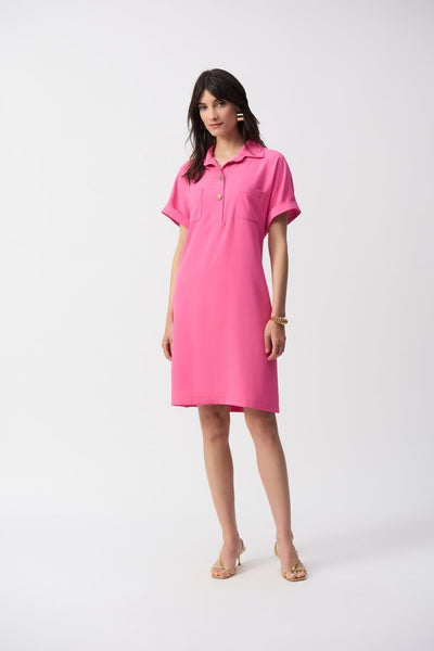 JOSEPH RIBKOFF 251272 Textured Woven Straight Shirt Dress