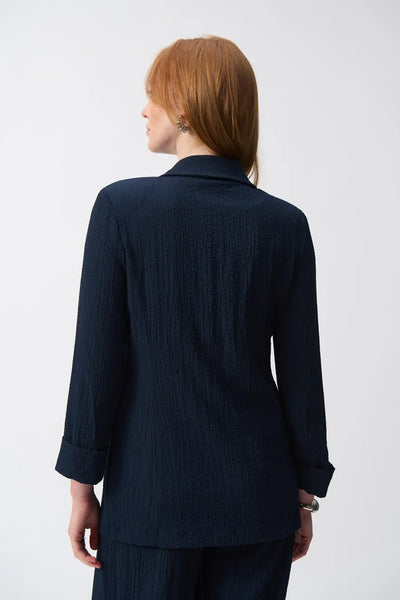 JOSEPH RIBKOFF 251082 SEERSUCKER STRAIGHT BLAZER