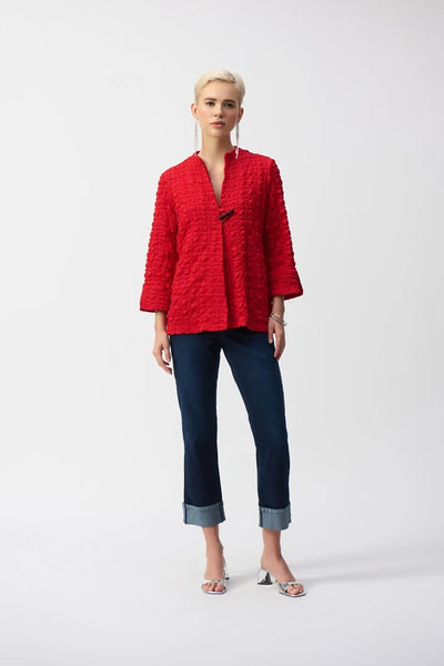 JOSEPH RIBKOFF 251034 Bubble Jacquard Trapeze Jacket