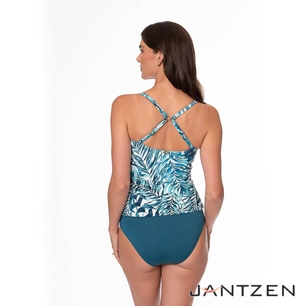 JANTZEN JZ26143T EDEN CAMI TANKINI- PALM CAMOUFLAGE