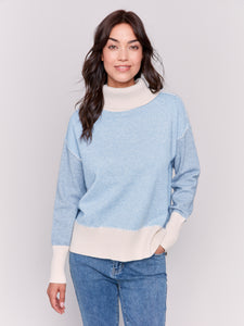 CHARLIE B C2655 COLOUR BLOCK SWEATER