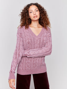 CHARLIE B C2691 COLD DYE SWEATER- 2 COLOURS