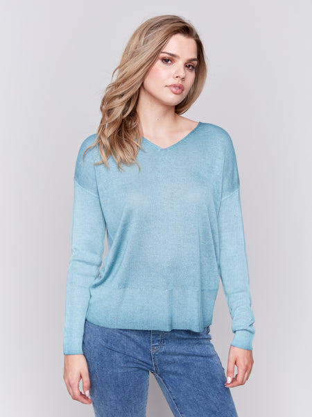 CHARLIE B C2695 SNOW WASH SWEATER - 2 COLOURS