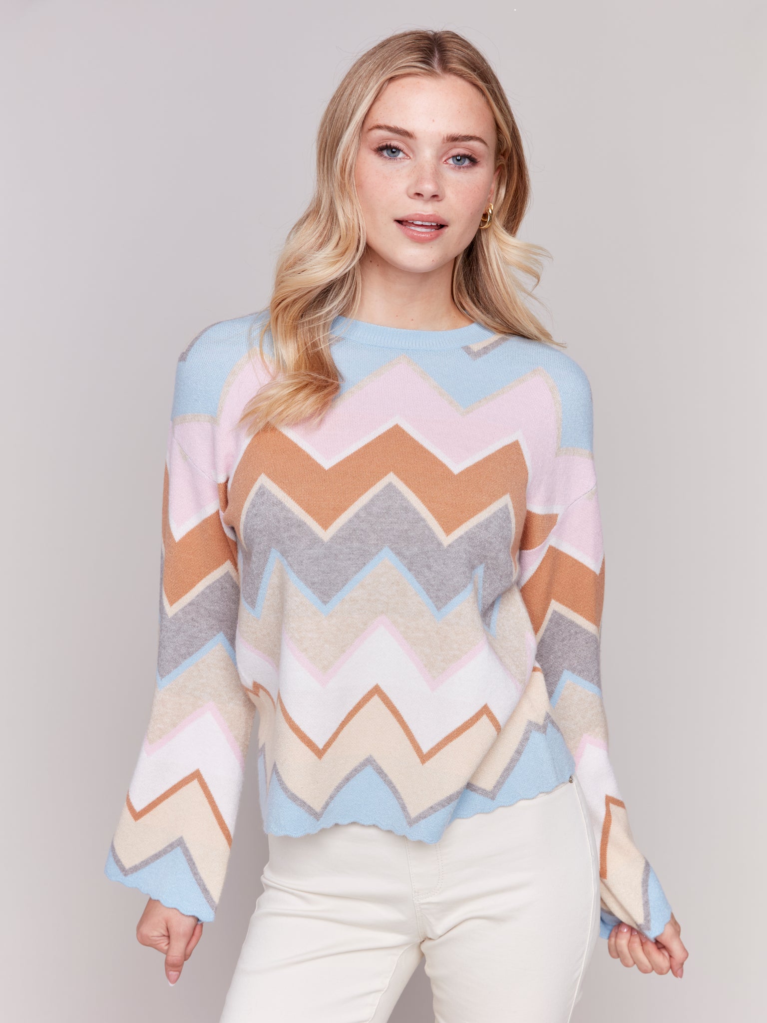 Bell sleeve sweater best sale