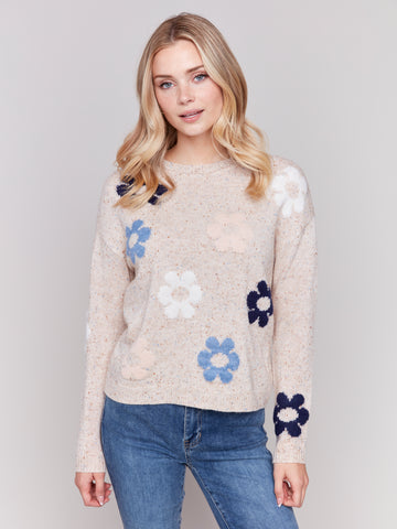 CHARLIE B C2752 NEPS YARN KNIT SWEATER