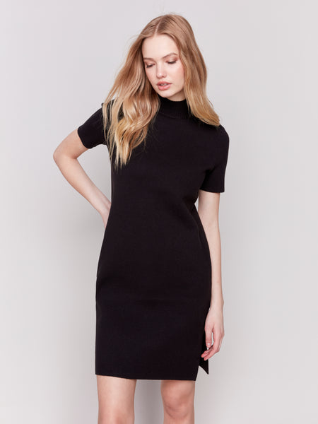 CHARLIE B C3182 GUTSY KNIT DRESS- 2 COLOURS