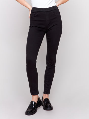 CHARLIE B C5125S TWILL PULL-ON PANTS