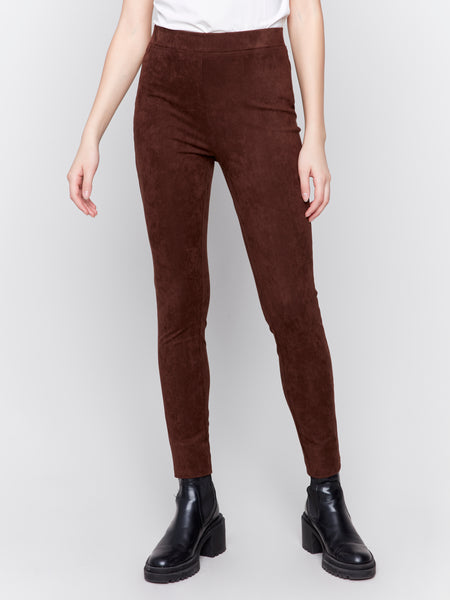 CHARLIE B C5356R FAUX SUEDE PANT