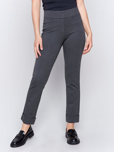 CHARLIE B C5526 GUTSY PDR CUFFED PANT- 2 COLOURS