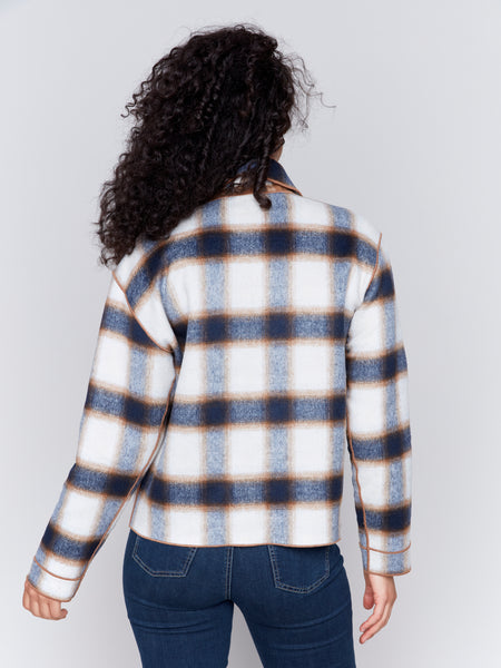 CHARLIE B C6185X REVERSIBLE PLAID JACKET