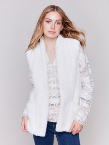 CHARLIE B C6328 FAUX FUR VEST