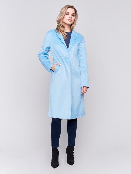 CHARLIE B C6349 DOUBLE FACE WOOL COAT- 4 COLOURS