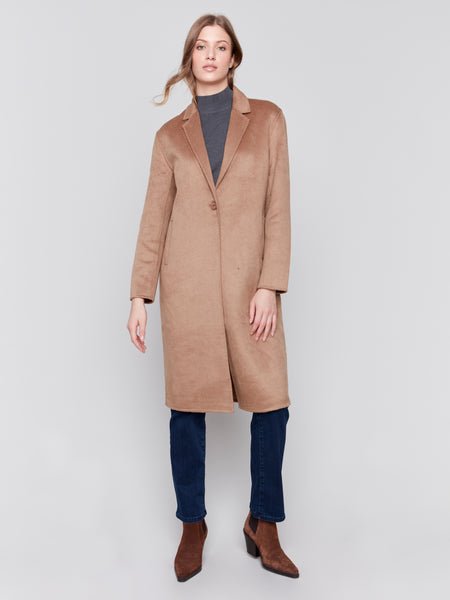 CHARLIE B C6349 DOUBLE FACE WOOL COAT- 4 COLOURS