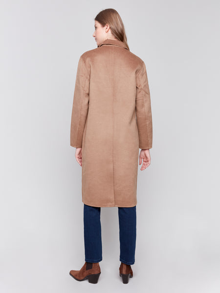 CHARLIE B C6349 DOUBLE FACE WOOL COAT- 4 COLOURS