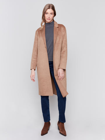 CHARLIE B C6349 DOUBLE FACE WOOL COAT- 4 COLOURS