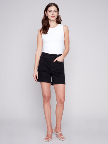CHARLIE B C8051 SHORTS WITH PATCH POCKET- 3 COLOURS