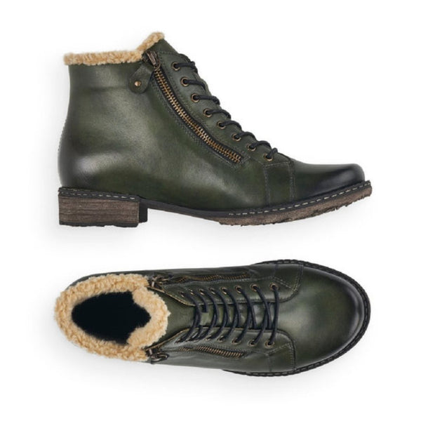 REMONTE D4372 LEATHER BOOT GREEN