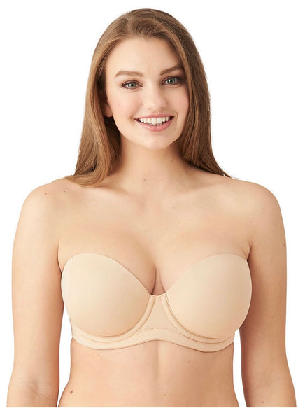 Wacoal 854119  Red Carpet Strapless 6 way convertible Full Busted Underwire Bra 854119 black/nude