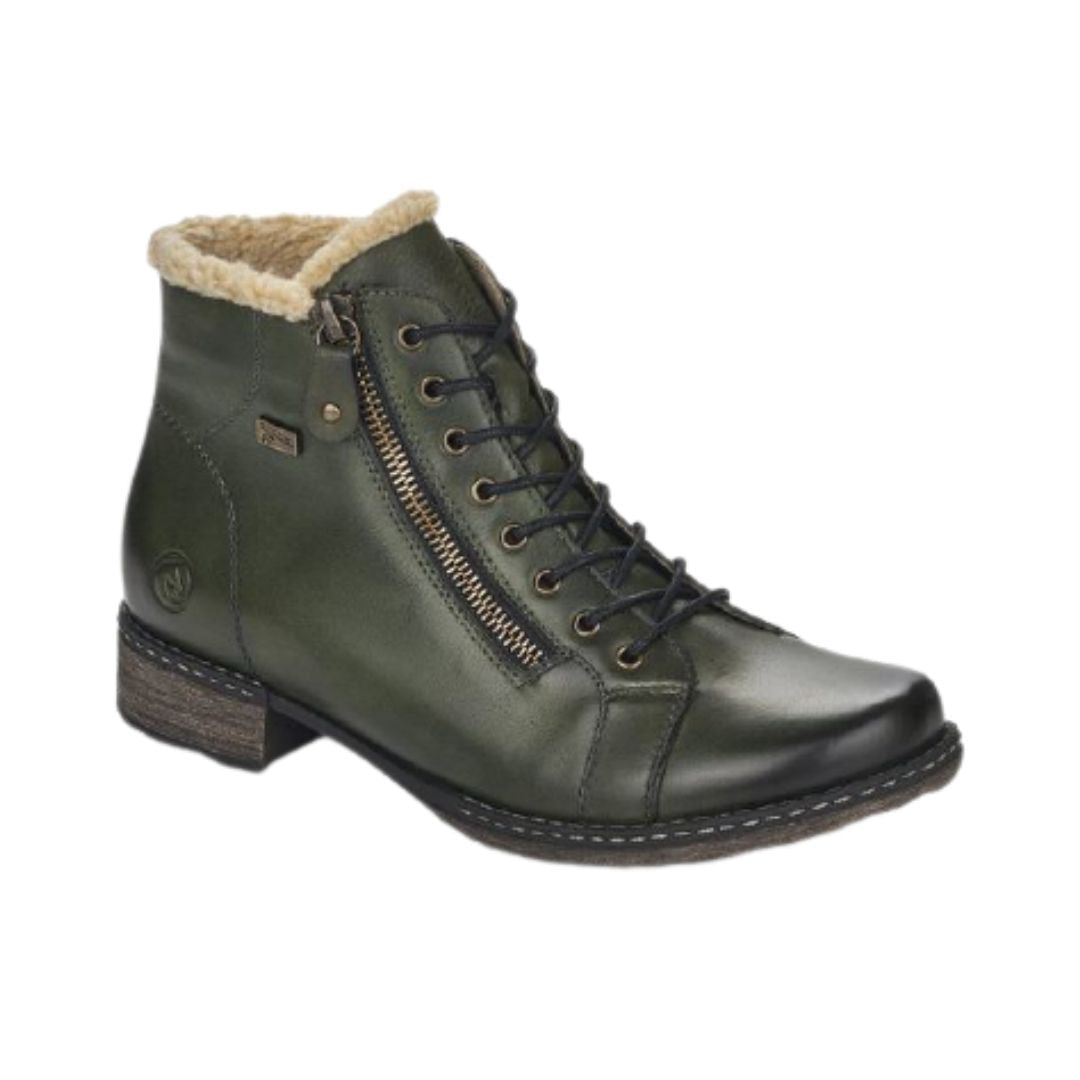 REMONTE D4372 LEATHER BOOT GREEN