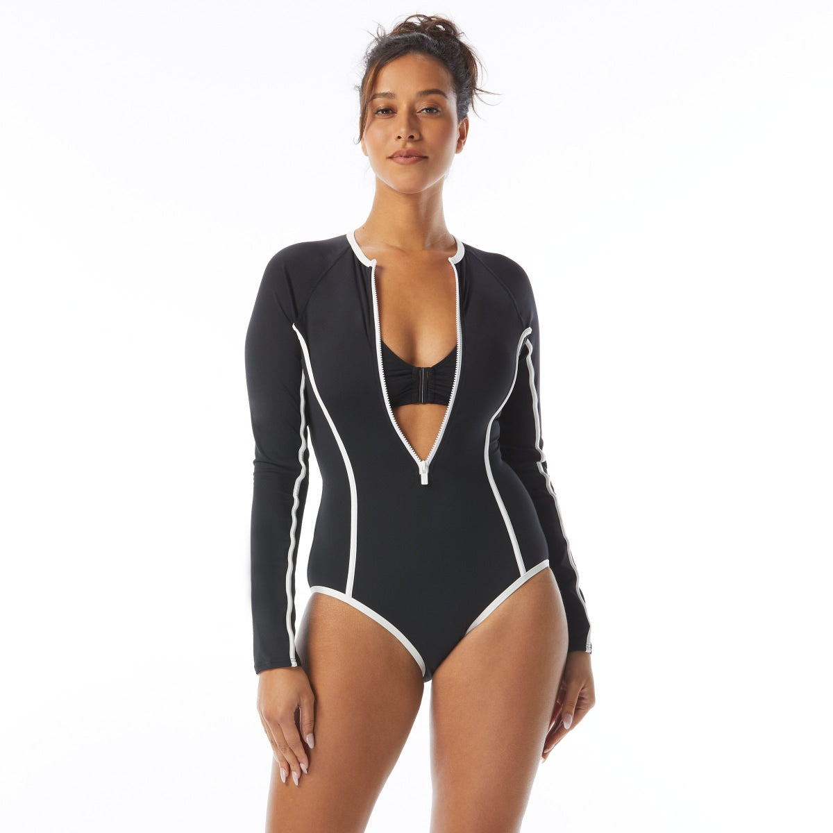 BEACH HOUSE SPORT H22717  LONG SLEEVE ZIP FRONT ONE PIECE SWIMSUIT 2 COLOURS