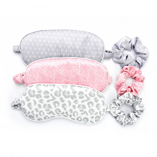 CGC Five More Minutes Silky Satin Eye Mask & Scrunchie Set 3 COLOURS