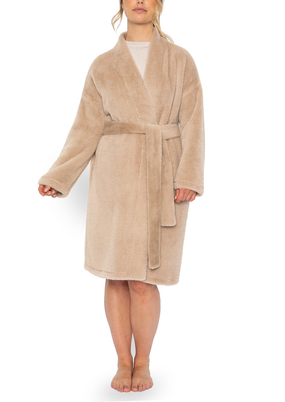 Pretty You London 4500 Faux Mink Belted Robe