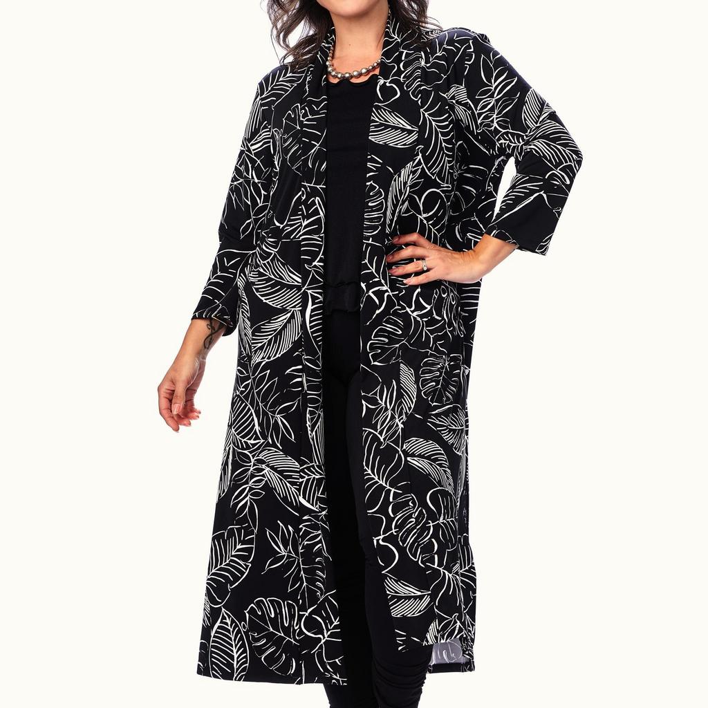 RAPZ 4718 PRINTED DUSTER COVER-UP
