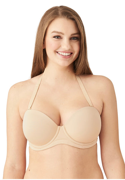 Wacoal 854119  Red Carpet Strapless 6 way convertible Full Busted Underwire Bra 854119 black/nude